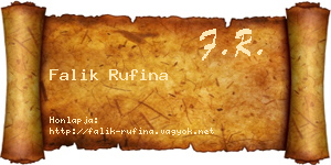 Falik Rufina névjegykártya